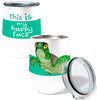Happy Face Turtle 12oz Stemless Insulated Stainless Steel Tumbler