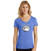 Not a Morning Person Hedgehog Womens Royal Blue Frost V-neck T-Shirt