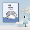 Morning Hedgehog 8x10 Wood Block Print