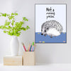 Morning Hedgehog 8x10 Wood Block Print