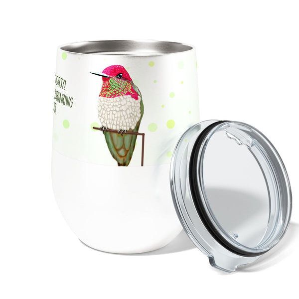 Hummingbird Drinking 12oz Stemless Insulated Stainless Steel Tumbler