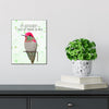Hummingbird Patio 8x10 Wood Block Print