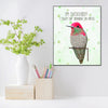 Hummingbird Patio 8x10 Wood Block Print
