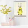 Idiot Box Chick 8x10 Wood Block Print