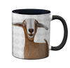 Inappropriate Goat Black Ceramic Mug