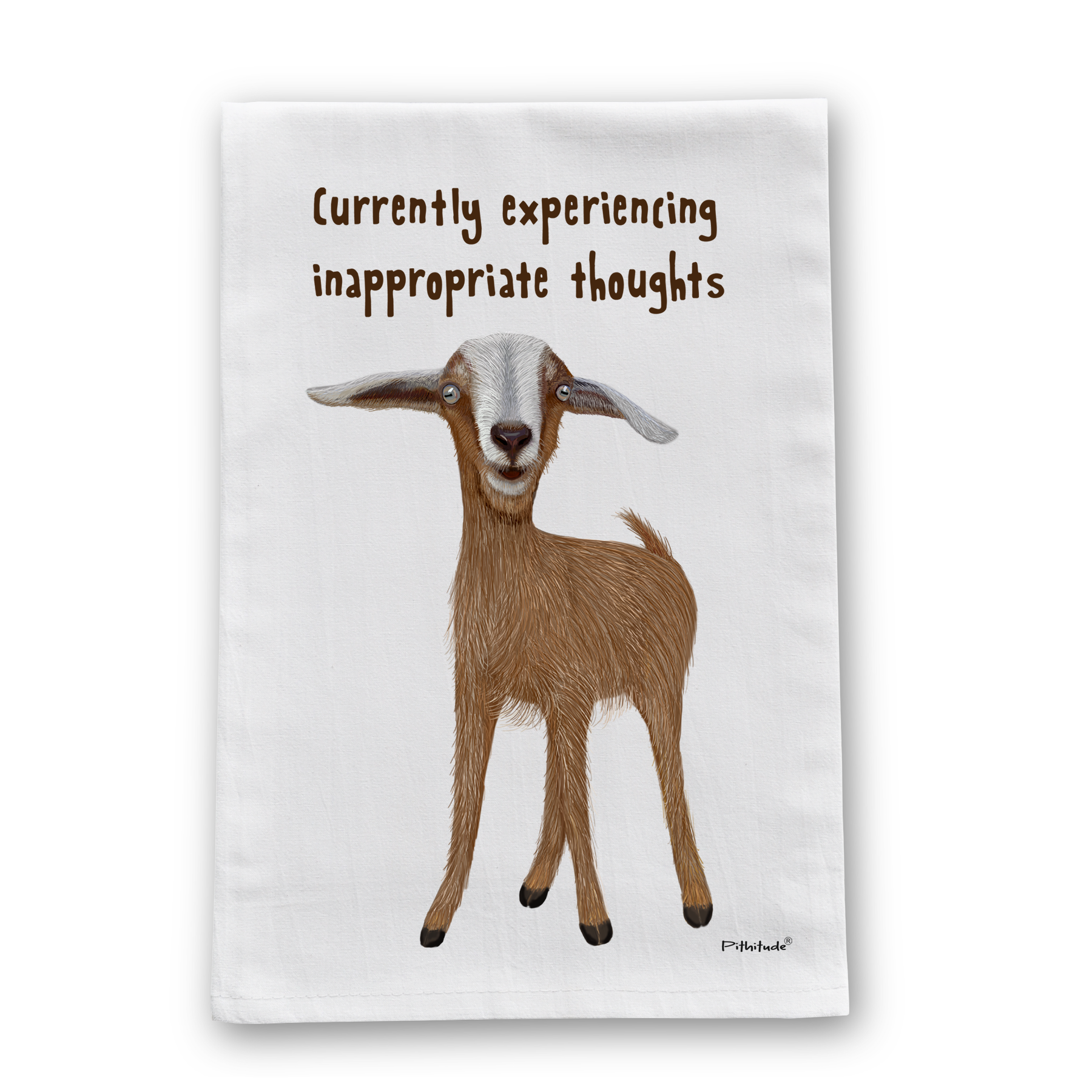 Inappropriate Goat Flour Sack Dish Towel