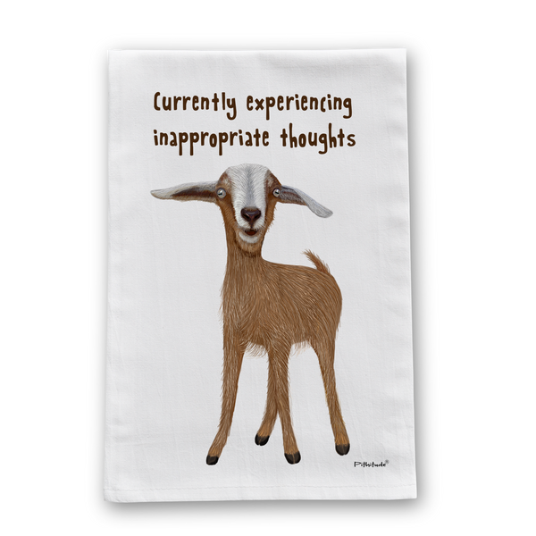 Inappropriate Goat Flour Sack Dish Towel