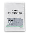 Introverting Cat Flour Sack Dish Towel