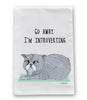 Introverting Cat Flour Sack Dish Towel