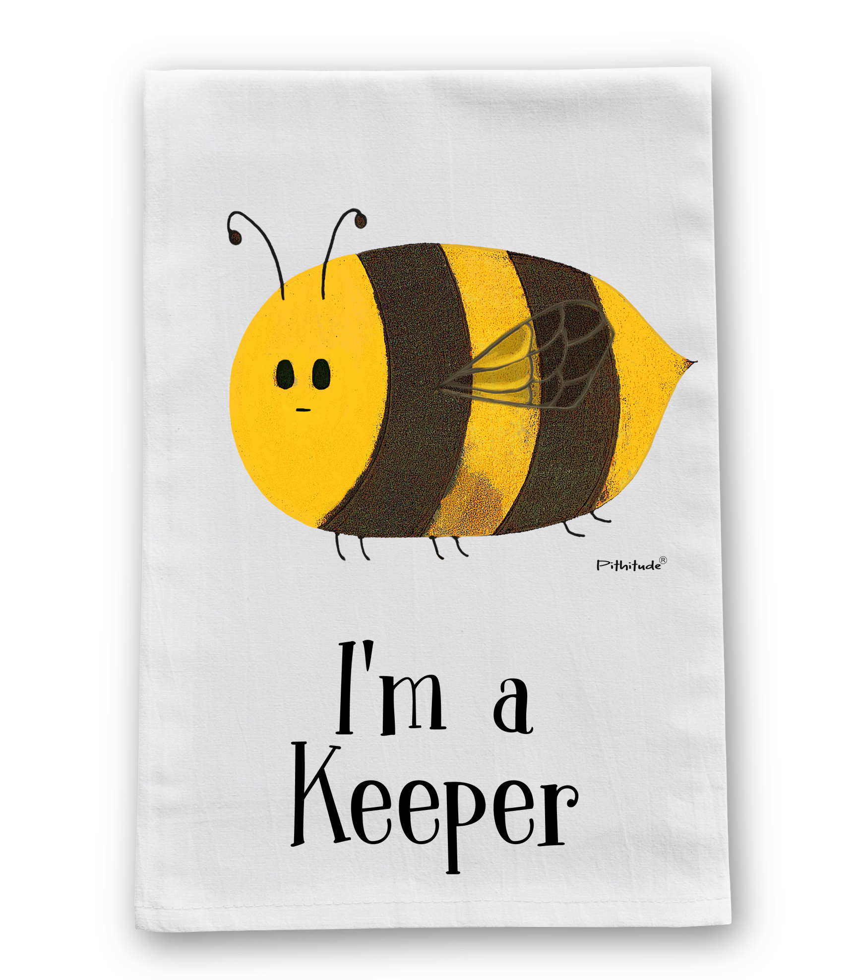 I'm A Keeper Bee Dish Towel