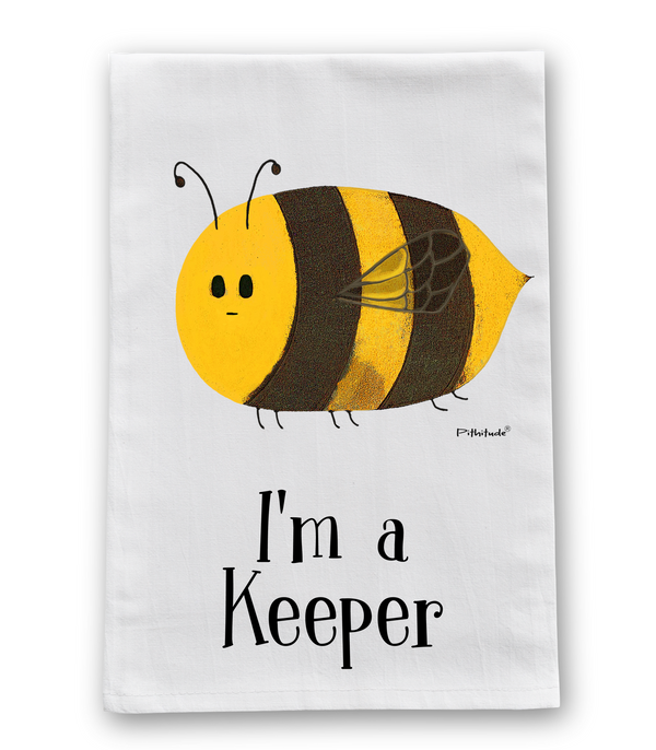 I'm A Keeper Bee Dish Towel