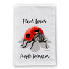 Ladybug Plants Flour Sack Dish Towel