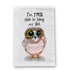 Losing It Owl Flour Sack Dish Towel