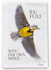 Meadowlark Flies Flour Sack Dish Towel
