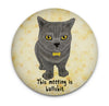 Funny office cat magnet with This Meeting Is Bullshit quote