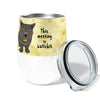 Meeting Cat 12oz Insulated Stainless Steel Tumbler with Clear Lid