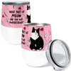 Meow Tuxedo Cat 12oz Stemless Insulated Stainless Steel Tumbler