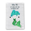 Coffee Mermaid Flour Sack Dish Towel