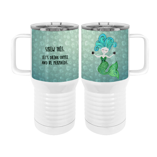 Mermaid Coffee 20oz Tall Insulated Stainless Steel Tumbler with Slider Lid