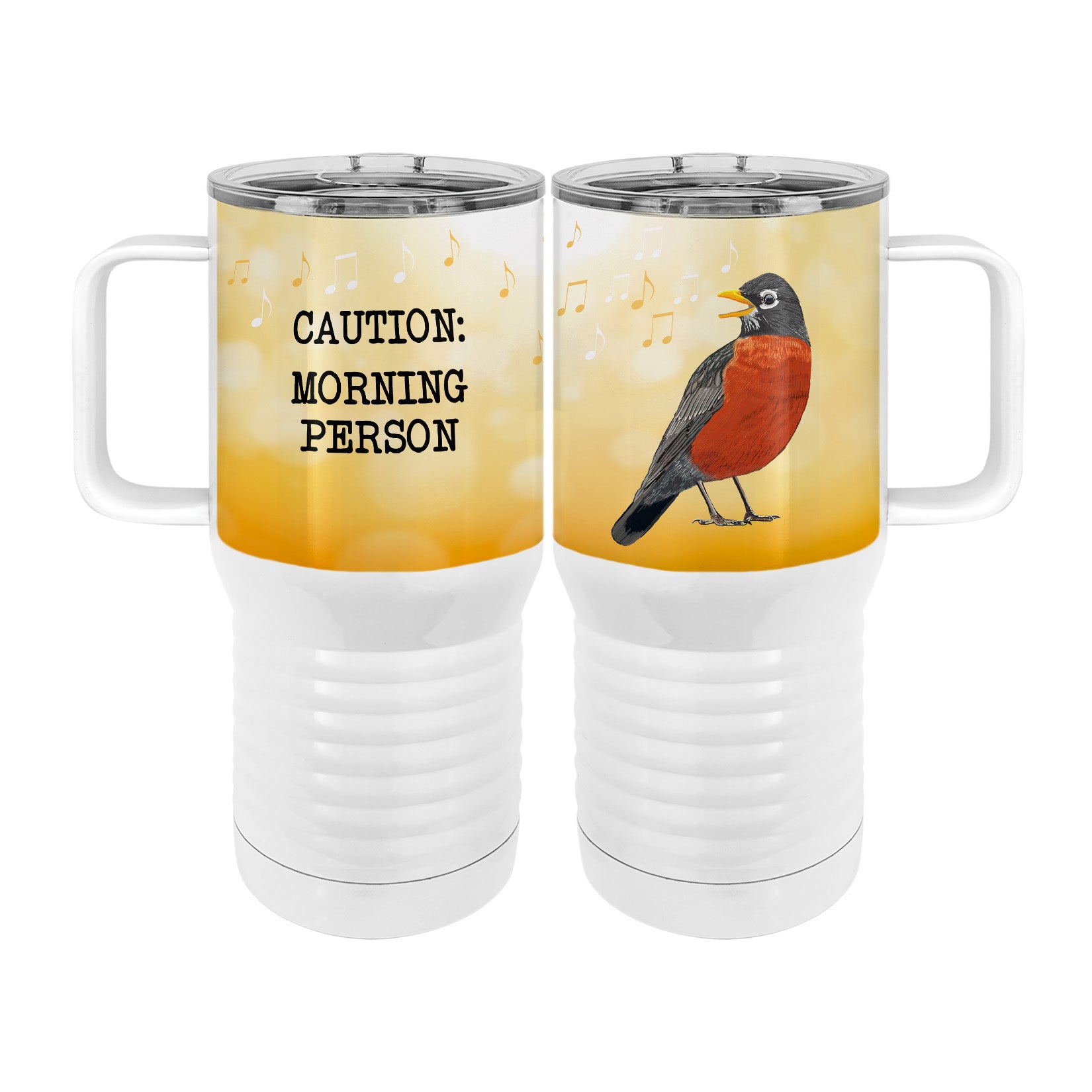 Morning Robin 20oz Tall Insulated Stainless Steel Tumbler with Slider Lid