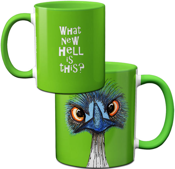 What New Hell Ostrich Emu Green Mug