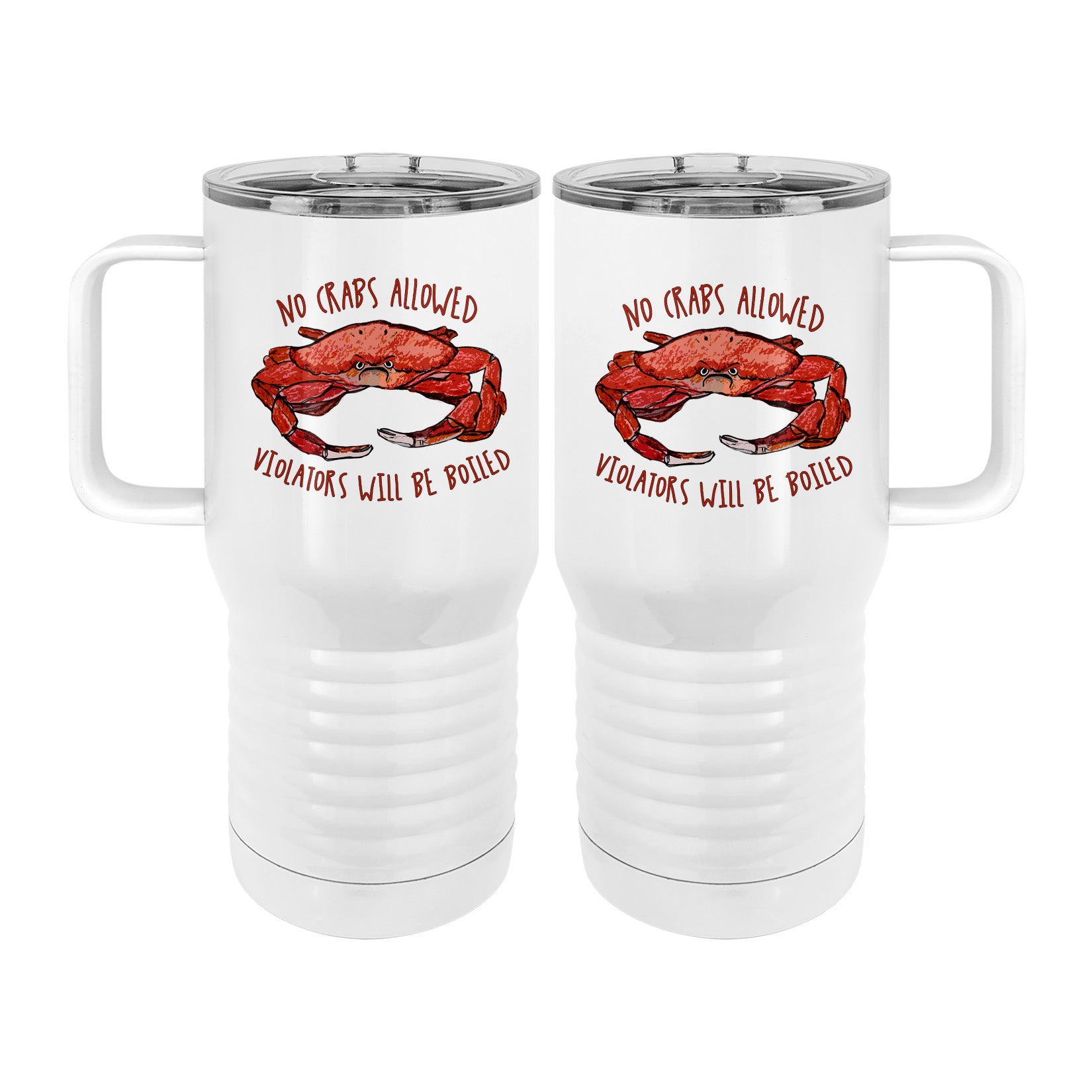 No Crabs 20oz Tall Insulated Stainless Steel Tumbler with Slider Lid