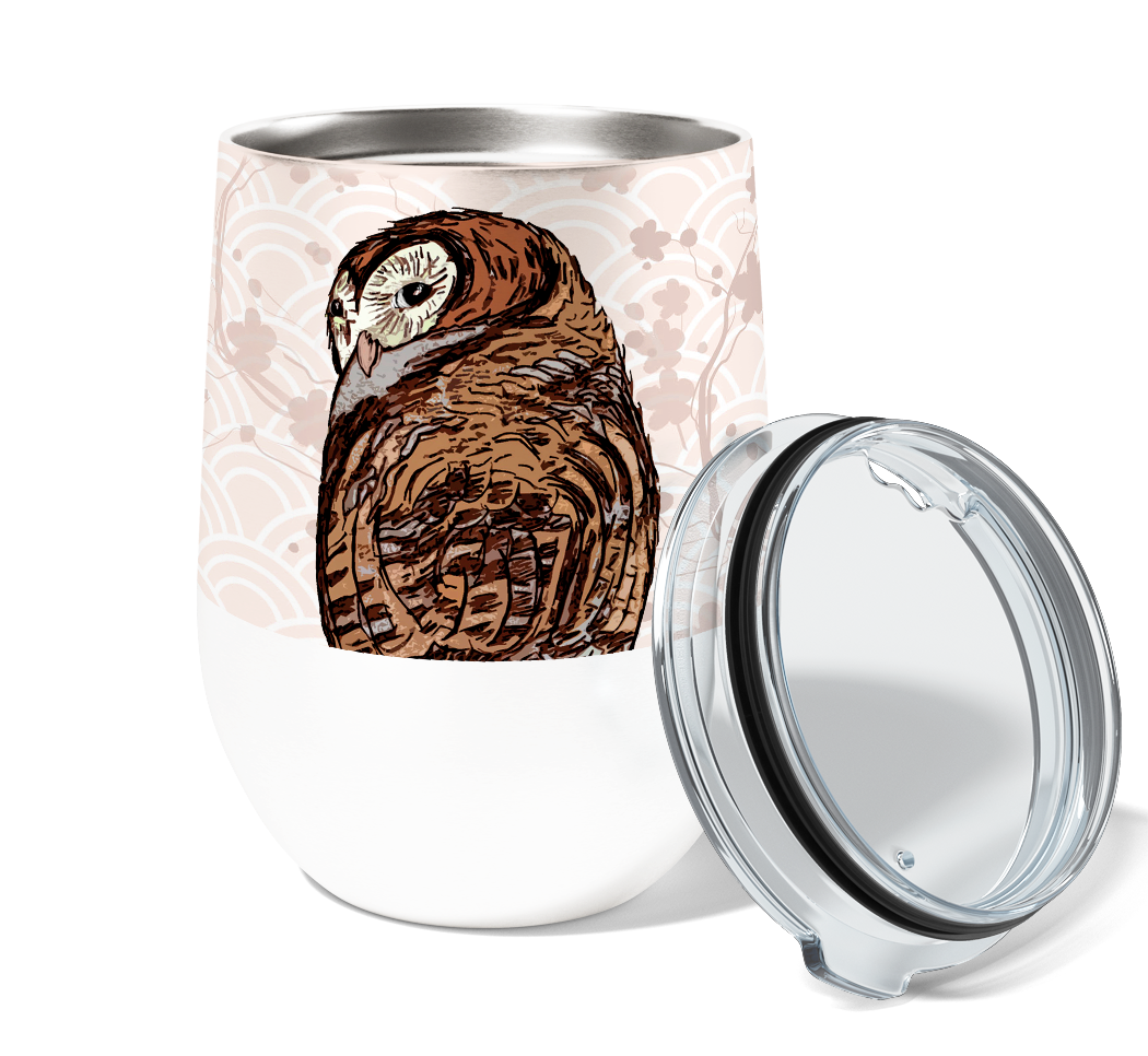 Not Me Owl 12oz Stemless Insulated Stainless Steel Tumbler