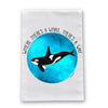 Orca Whale Way Flour Sack Dish Towel