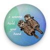 Sea Otters Holding Hands Magnet