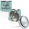 Overworked Chinchilla 12oz Stemless Insulated Stainless Steel Tumbler