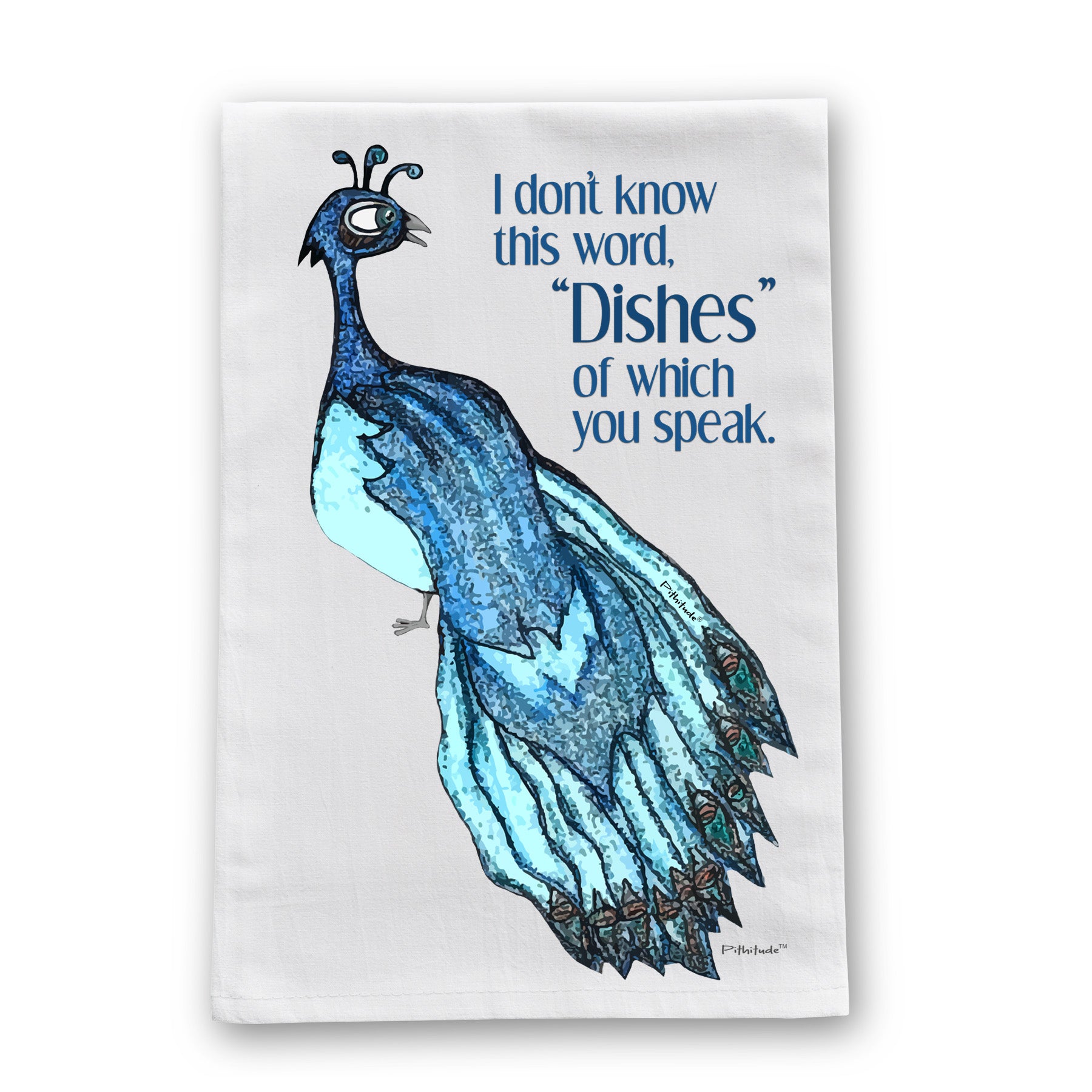 Peacock Dishes Flour Sack Dish Towel