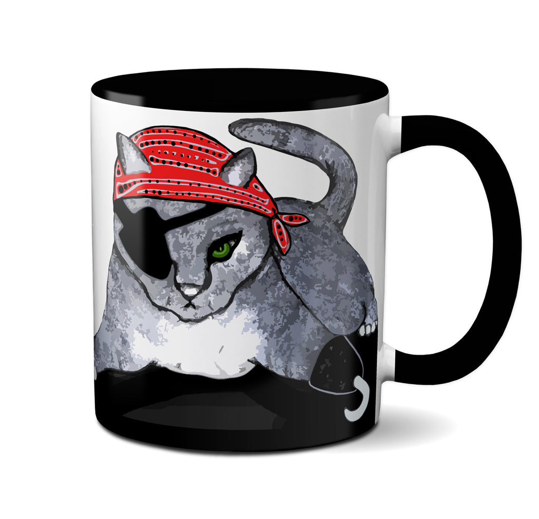 Pirate Cat Mug by Pithitude