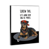 Pirate Dog 8x10 Wood Block Print