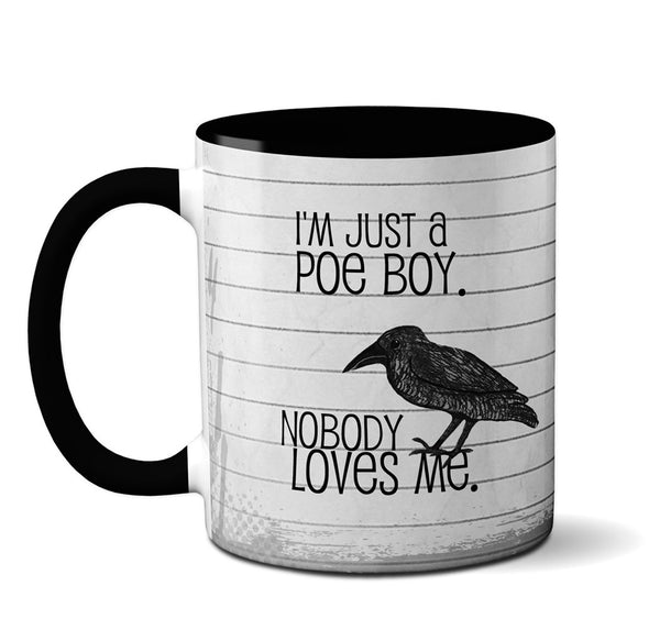 Poe Boy Black Coffee Mug by Pithitude