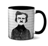 Edgar Allan Poe Boy Black Coffee Mug by Pithitude