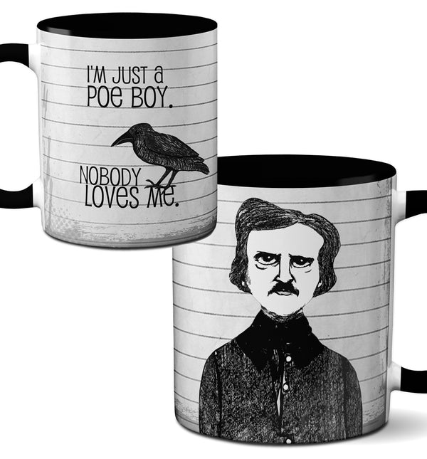Poe Boy Black Coffee Mug by Pithitude