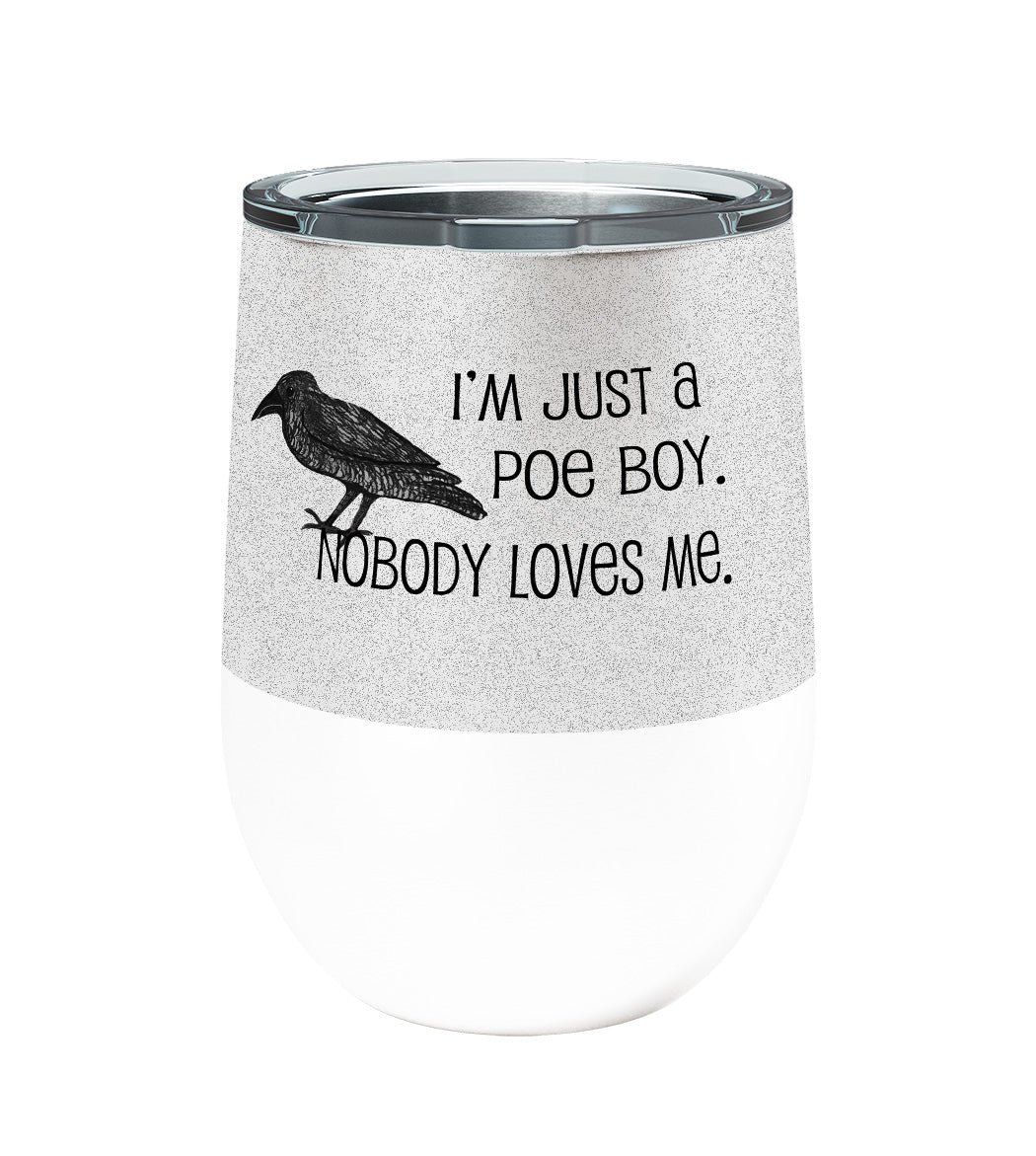 Poe Boy Stainless Steel 12oz Insulated Stemless Tumbler