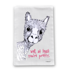 Pretty Alpaca Flour Sack Dish Towel