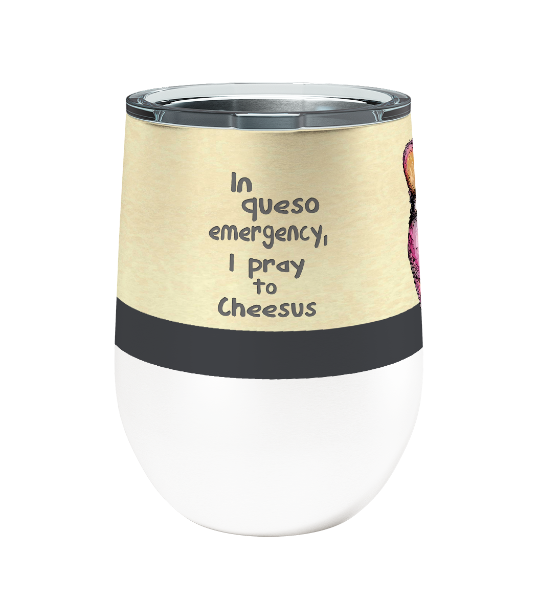 Queso Mouse 12oz Stemless Insulated Stainless Steel Tumbler
