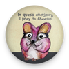 Funny cheese lover magnet with In Queso Emergency, I Pray to Cheesus pun