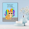 Rainbow Kitty 8x10 Wood Block Print