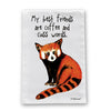 Red Panda Best Friends Flour Sack Dish Towel