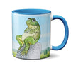 Retired Frog Blue Mug by Pithitude
