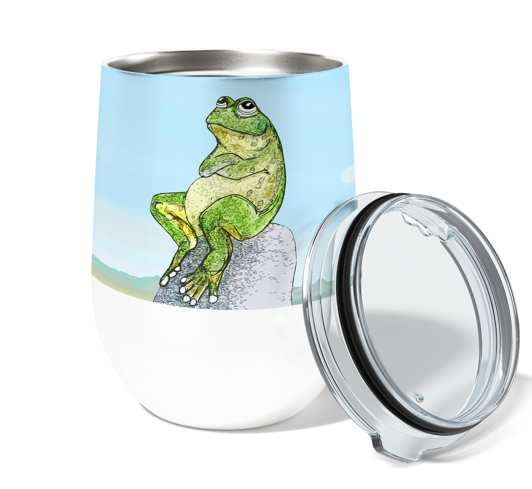 Retired Frog 12oz Stemless Insulated Stainless Steel Tumbler