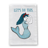 Rosie the Mermaid Retro Flour Sack Dish Towel