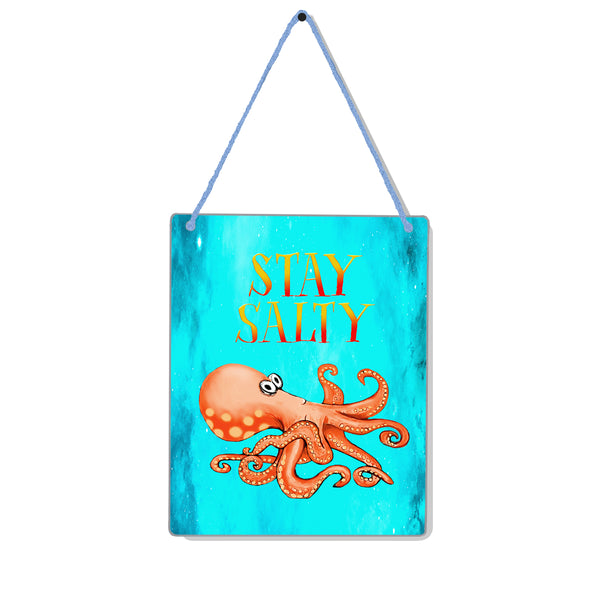 Salty Octopus 4x5" Mini-Sign