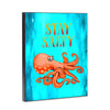 Salty Octopus 8x10 Wood Block Print