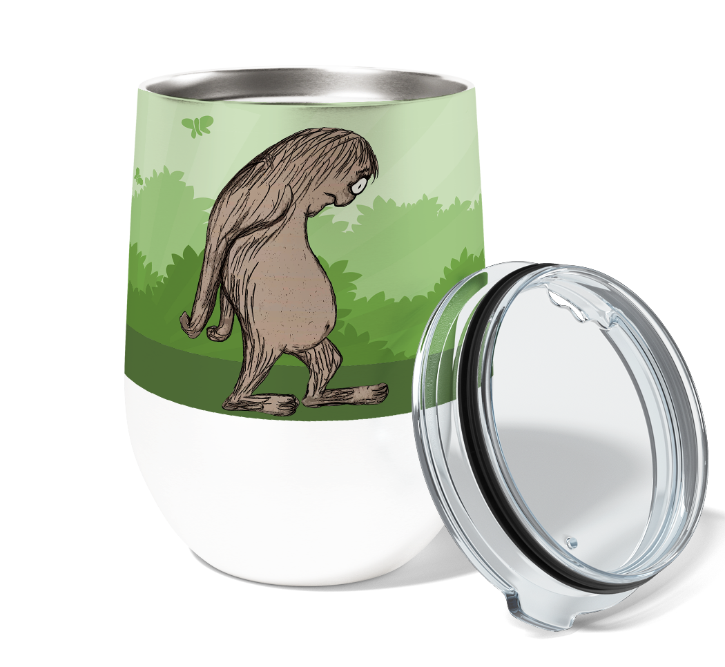 Sasquatch Not Going 12oz Stemless Insulated Stainless Steel Tumbler