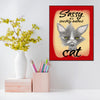Sassy Cat 8x10 Wood Block Print