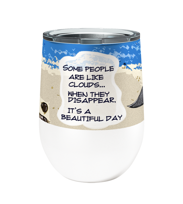 Seagull Clouds 12oz Stemless Insulated Stainless Steel Tumbler